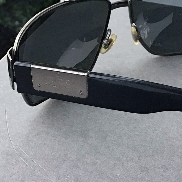 Gucci Aviator Sunglasses in Dark Ruthenium Gray Polarized 1856/S Made in Italy - Picture 7 of 16